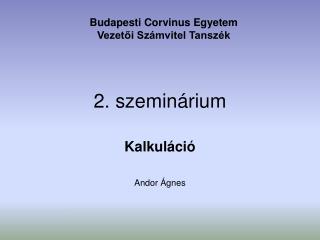 2. szeminárium