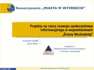 Krzysztof GŁOMB Józef ORZEŁ