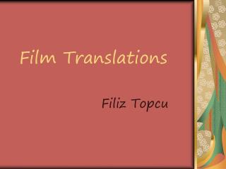 Film Translations
