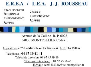 E.R.E.A / L.E.A. J. J. ROUSSEAU