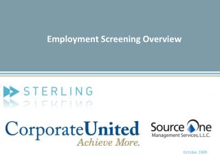 Employment Screening Overview