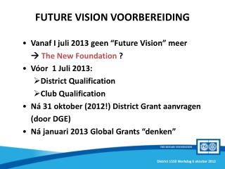 FUTURE VISION VOORBEREIDING