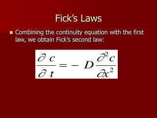 Fick’s Laws