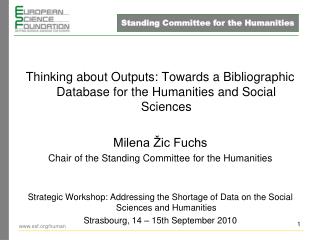 Thinking about Outputs: Towards a Bibliographic Database for the Humanities and Social Sciences