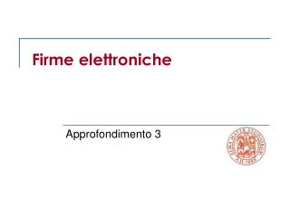 Firme elettroniche