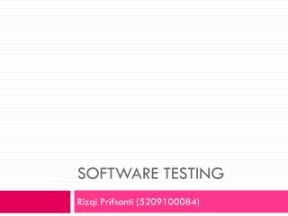 Software testing