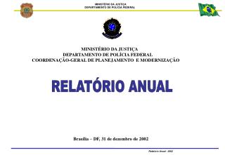 MINISTÉRIO DA JUSTIÇA