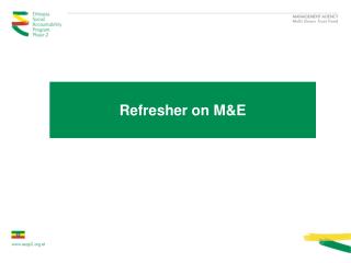 Refresher on M&amp;E