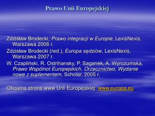 Prawo Unii Europejskiej