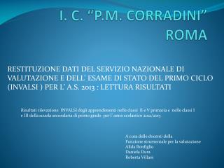 I. C. “P.M. CORRADINI” ROMA