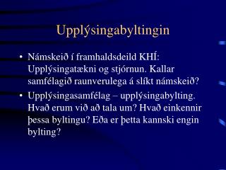 Upplýsingabyltingin