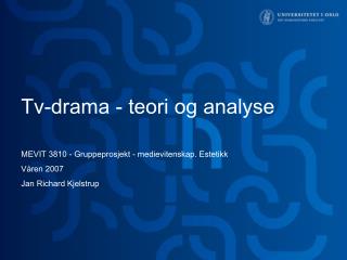 Tv-drama - teori og analyse