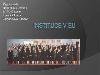 Instituce v EU