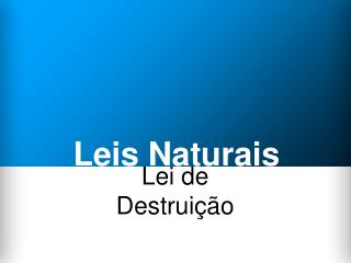 Leis Naturais