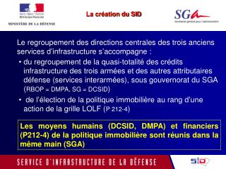 La création du SID