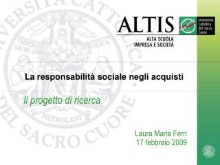 La responsabilità sociale negli acquisti