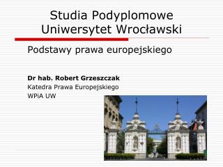 Studia Podyplomowe Uniwersytet Wrocławski