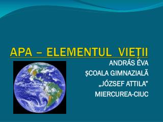 APA – ELEMENT UL VI EȚII