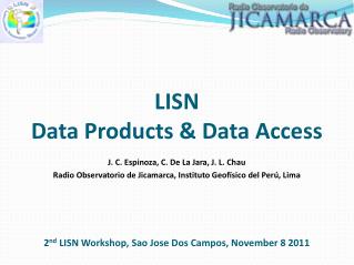 LISN Data Products &amp; Data Access