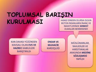 TOPLUMSAL BARIŞIN KURULMASI