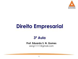 Direito Empresarial 3ª Aula