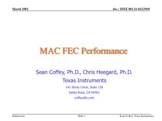 MAC FEC Performance