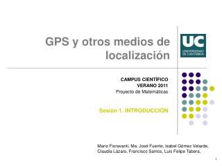 GPS y otros medios de localización