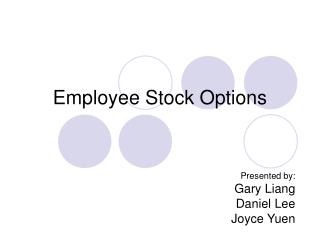 Employee stock options lessons