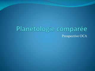 Planétologie comparée