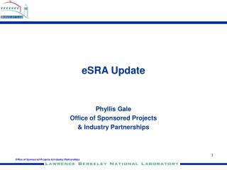 eSRA Update