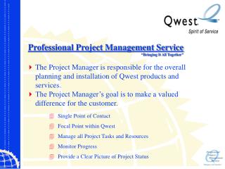 Professional Project Management Service “Bringing It All Together”