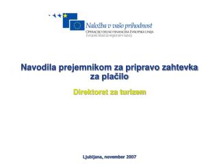 Navodila prejemnikom za pripravo zahtevka za plačilo