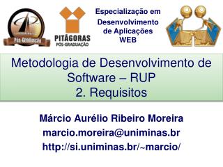 Metodologia de Desenvolvimento de Software – RUP 2. Requisitos