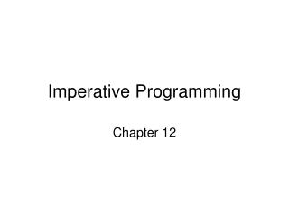 Imperative Programming