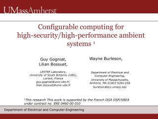 Configurable computing for high-security/high-performance ambient systems 1