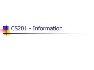 CS201 - Information