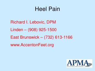 Heel Pain