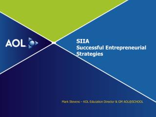 SIIA Successful Entrepreneurial Strategies
