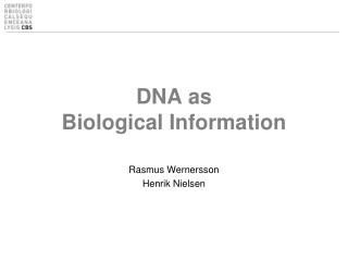 DNA as Biological Information