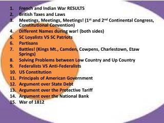French and Indian War RESULTS British Taxes and Laws