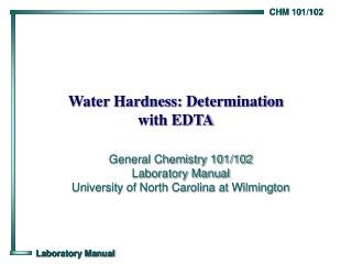 Water Hardness: Determination with EDTA
