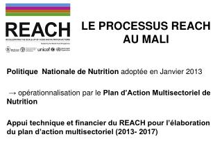 LE PROCESSUS REACH AU MALI