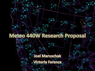 Meteo 440W Research Proposal