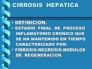 CIRROSIS HEPATICA