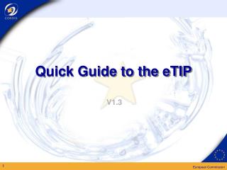 Quick Guide to the eTIP