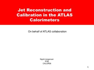 Jet Reconstruction and Calibration in the ATLAS Calorimeters