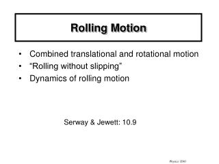 Rolling Motion