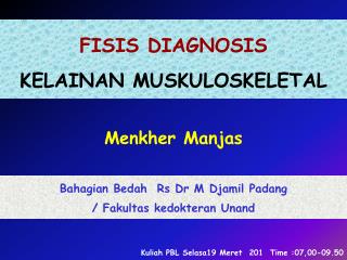 FISIS DIAGNOSIS KELAINAN MUSKULOSKELETAL