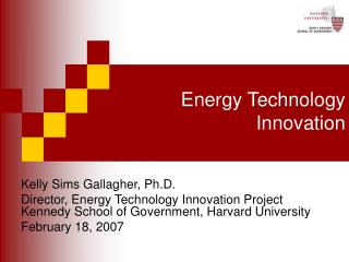 Energy Technology Innovation