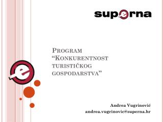 Program “Konkurentnost turističkog gospodarstva”